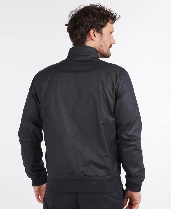 Lightweight Royston Waxed Jacket Black Men Barbour Waxed Jackets