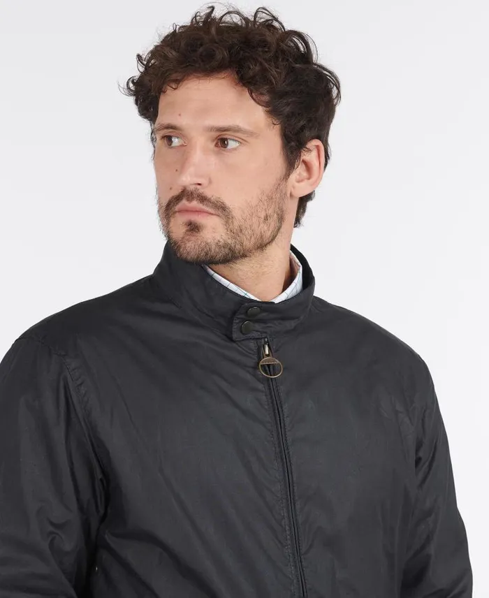 Lightweight Royston Waxed Jacket Black Men Barbour Waxed Jackets