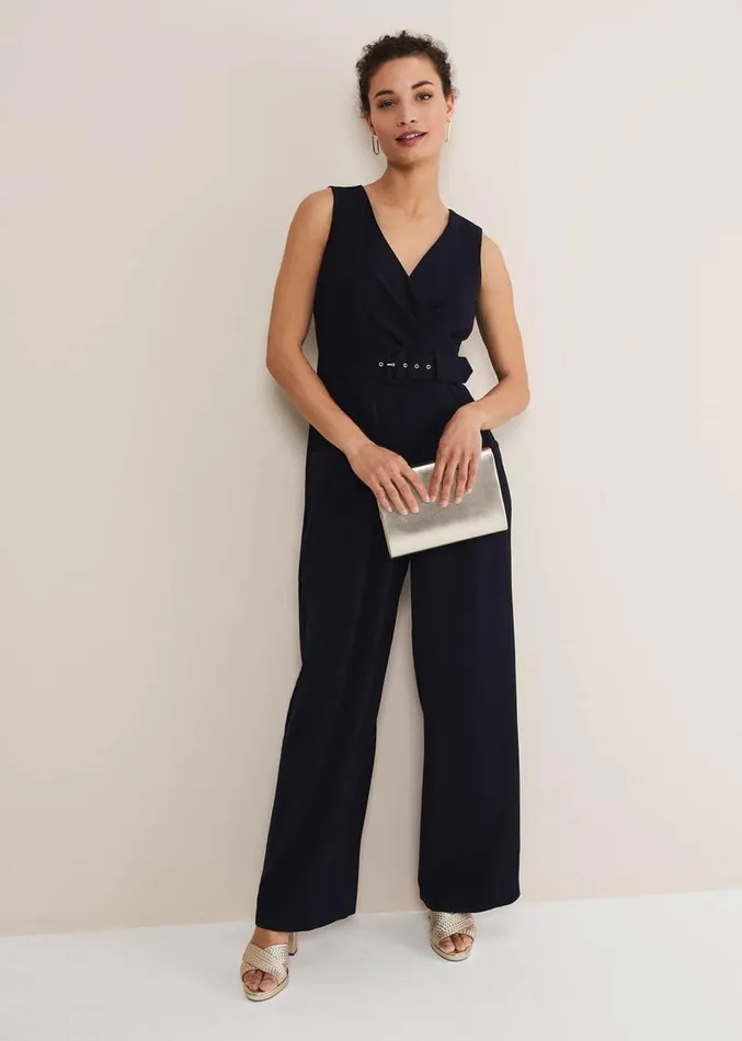 Lissia Navy Wide Leg Jumpsuit Navy Women Phase Eight Dresses