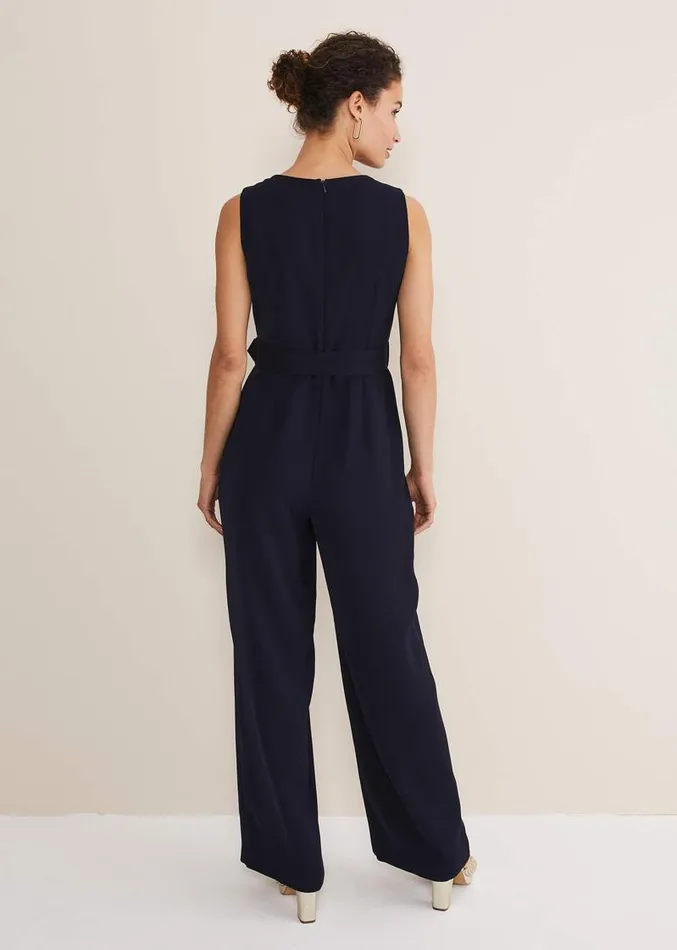 Lissia Navy Wide Leg Jumpsuit Navy Women Phase Eight Dresses