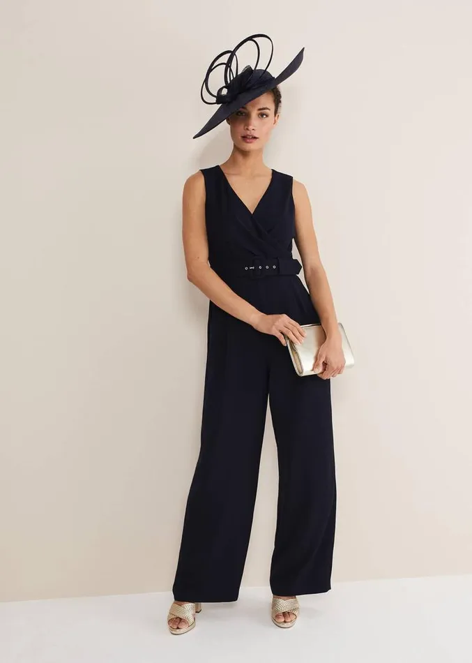 Lissia Navy Wide Leg Jumpsuit Navy Women Phase Eight Dresses