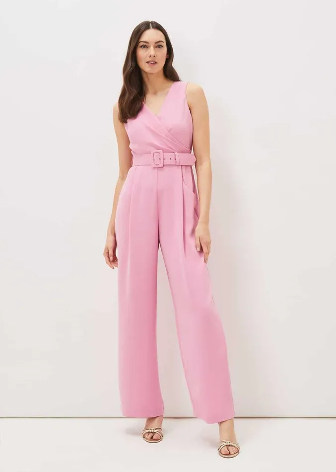 Lissia Pink Wide Leg Jumpsuit Candy Pink Women Phase Eight Dresses