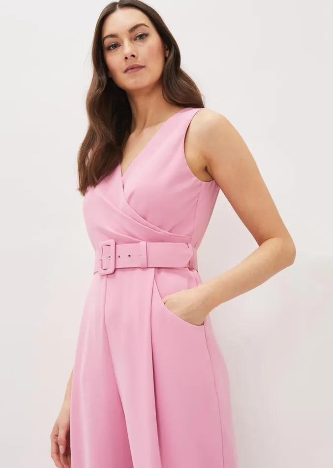 Lissia Pink Wide Leg Jumpsuit Candy Pink Women Phase Eight Dresses