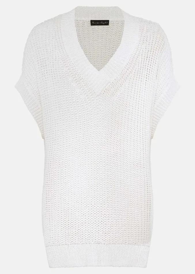 Lizzia VNeck Stitch Knit White Women Phase Eight Knitwear