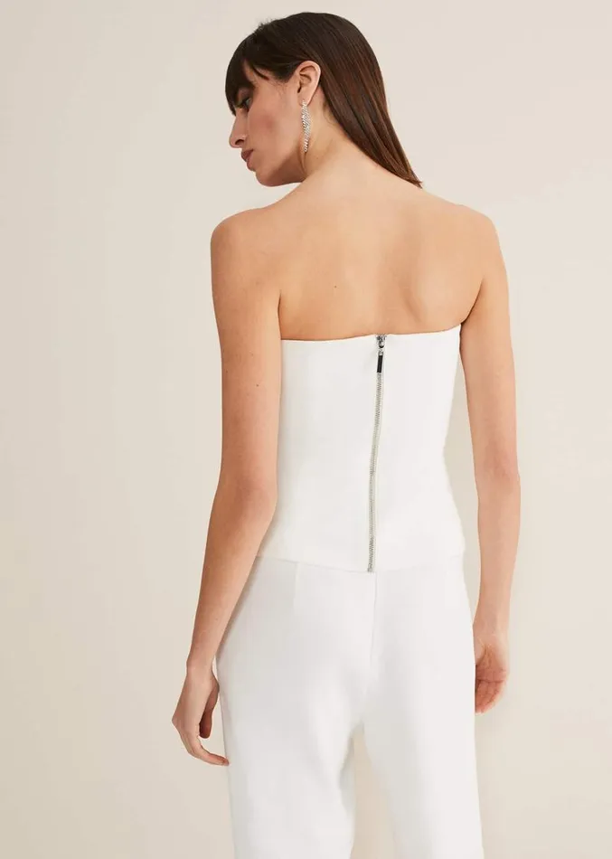 Lohra Corset Top White Women Phase Eight Tops and TShirts
