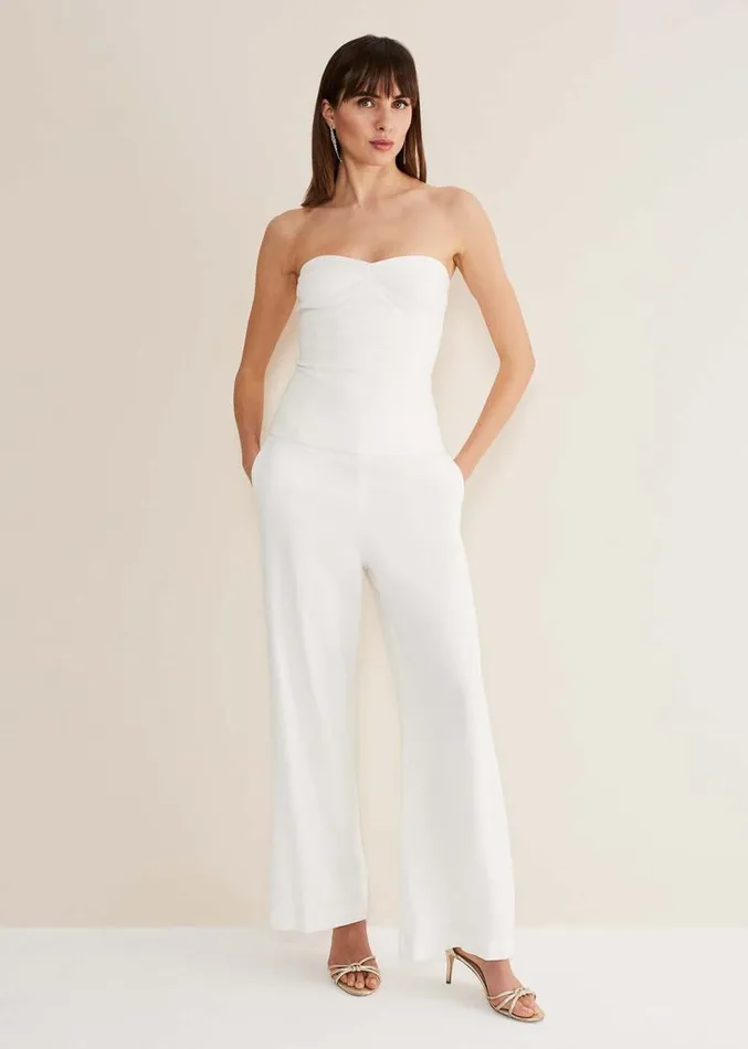 Lohra Corset Top White Women Phase Eight Tops and TShirts