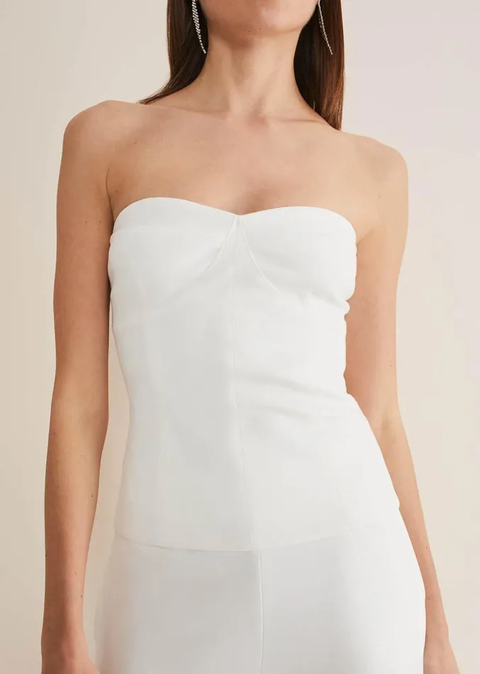 Lohra Corset Top White Women Phase Eight Tops and TShirts