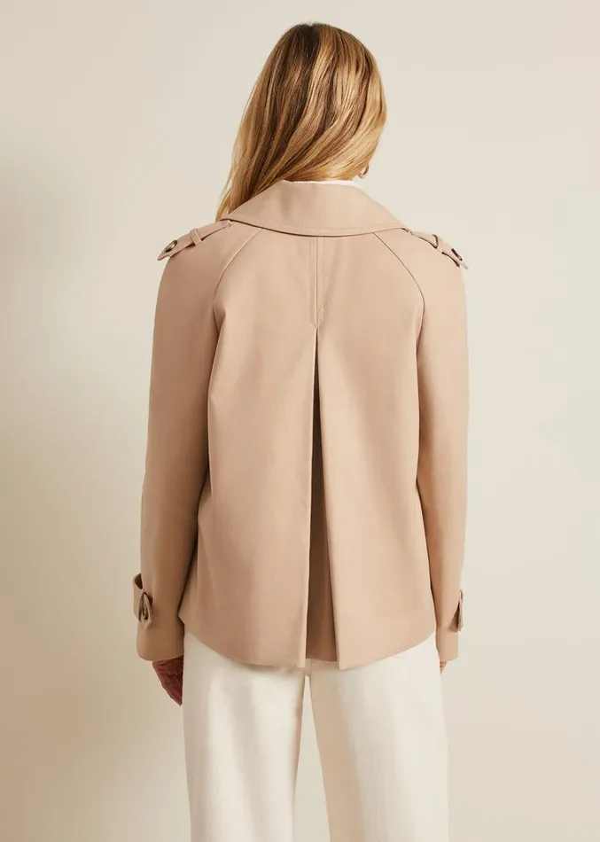 Lola Camel Cropped Trench Jacket Camel Women Phase Eight Jackets