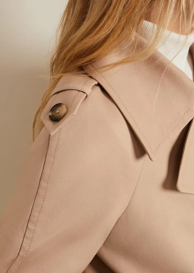 Lola Camel Cropped Trench Jacket Camel Women Phase Eight Jackets