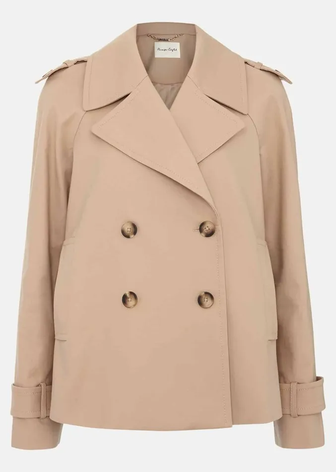 Lola Camel Cropped Trench Jacket Camel Women Phase Eight Jackets