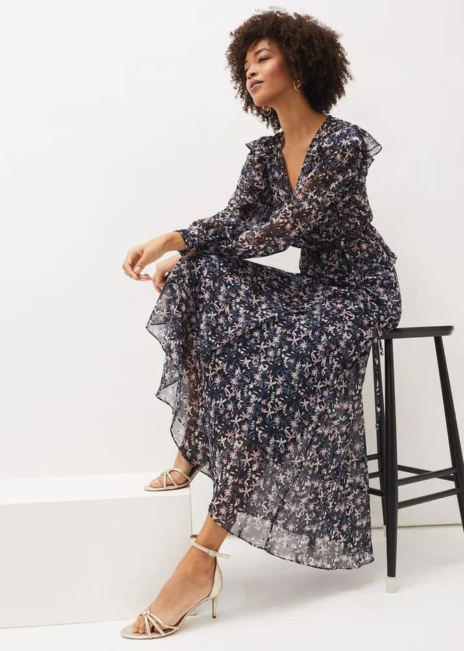Lola Floral CoOrd Maxi Skirt Navypink Women Phase Eight Skirts