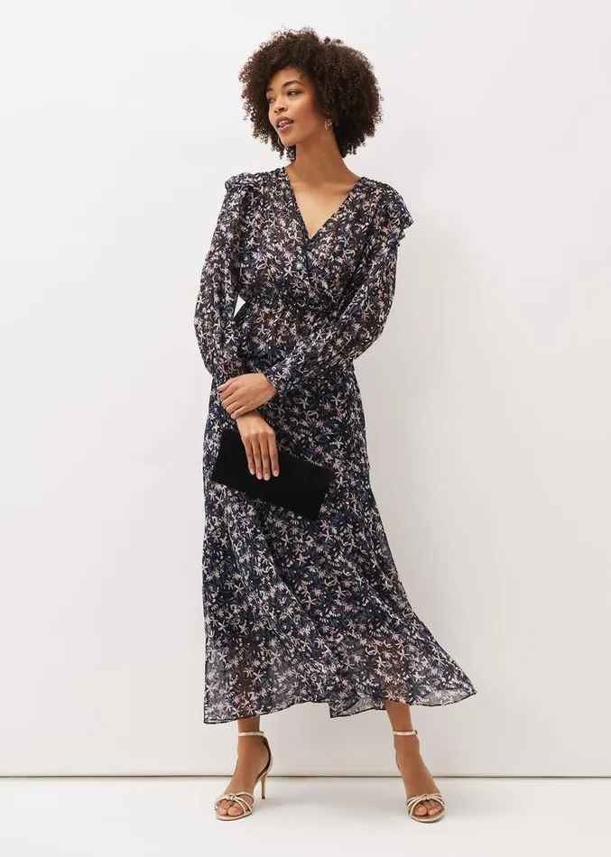 Lola Floral CoOrd Maxi Skirt Navypink Women Phase Eight Skirts