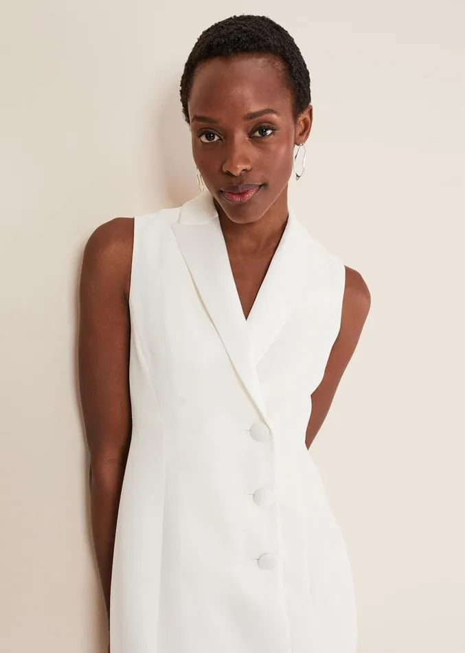 Lolicia Sleeveless Tux Dress White Women Phase Eight Dresses