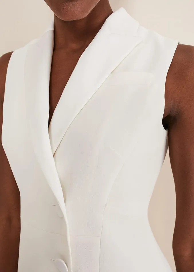 Lolicia Sleeveless Tux Dress White Women Phase Eight Dresses