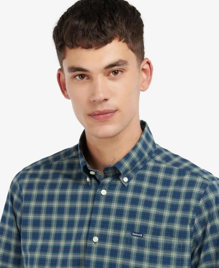 Lomond Tailored LongSleeved Shirt Amble Sand Tartan Men Barbour Shirts