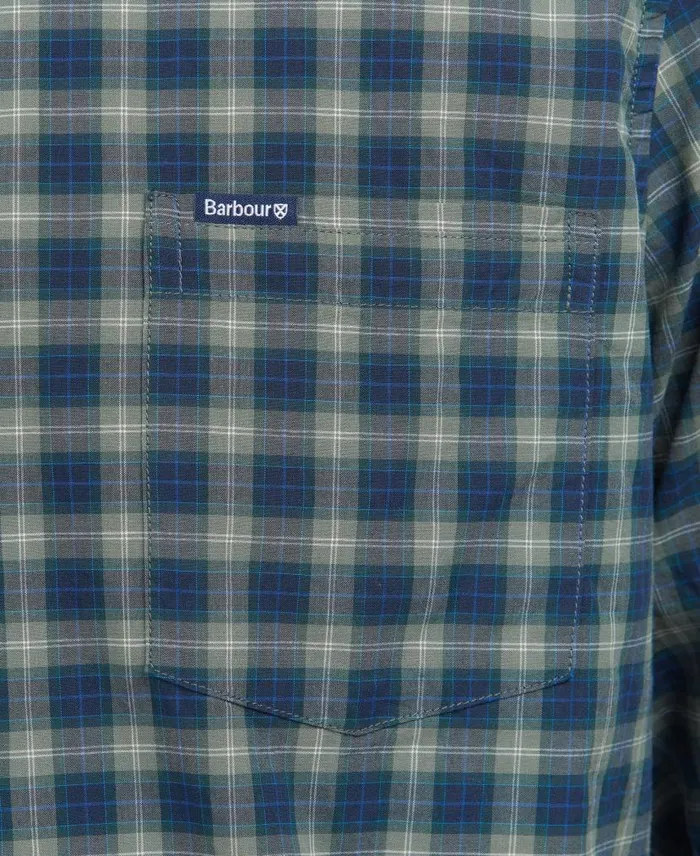 Lomond Tailored LongSleeved Shirt Amble Sand Tartan Men Barbour Shirts