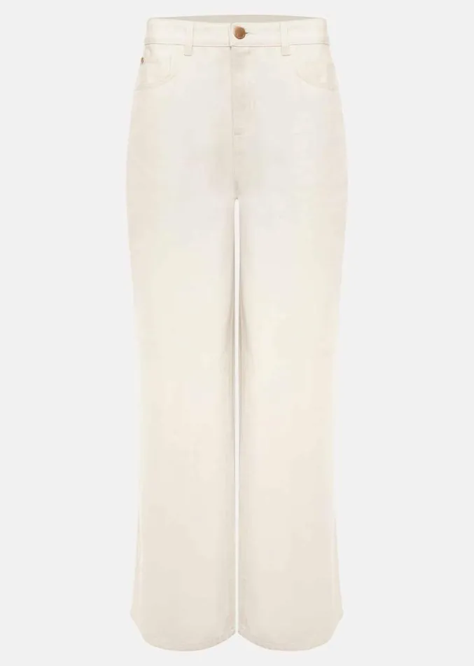 Lorelei Ecru Wide Leg Jean Natural Women Phase Eight Trousers