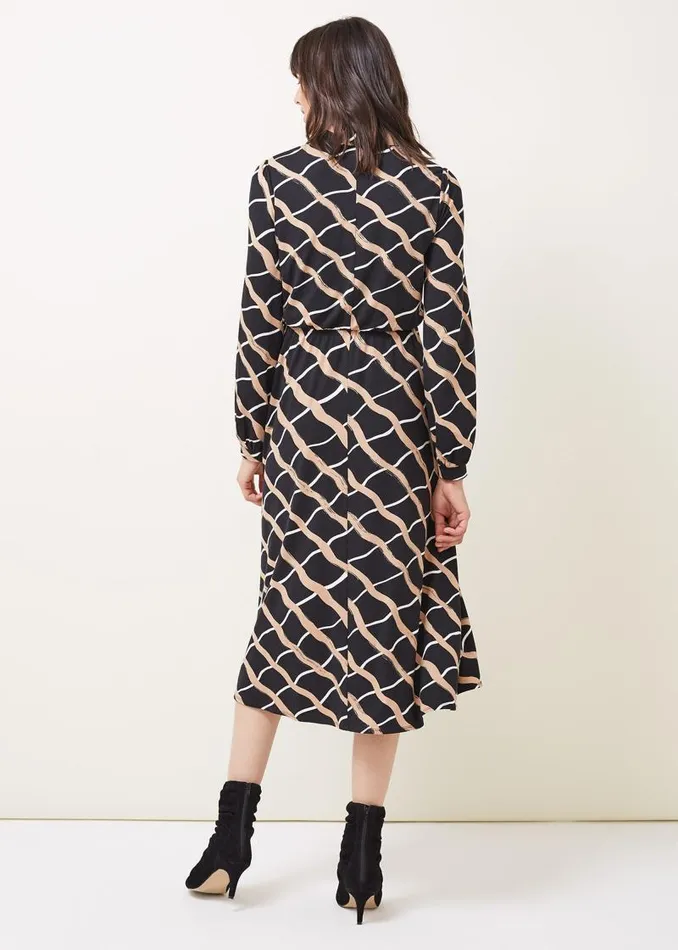 Loren Check Shirt Dress Blackcamel Women Phase Eight Dresses