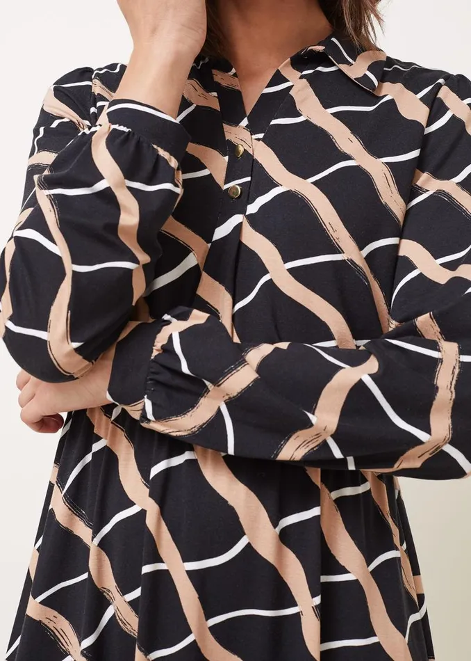 Loren Check Shirt Dress Blackcamel Women Phase Eight Dresses