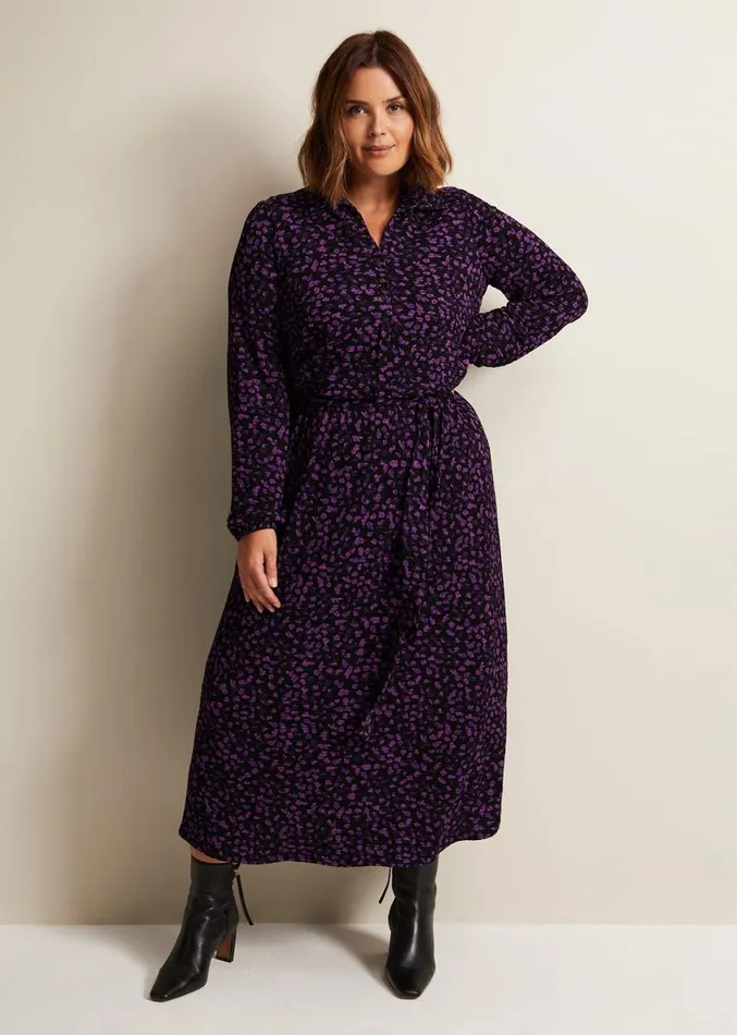 Loretta Floral Midi Dress Blackmulti Women Phase Eight Dresses
