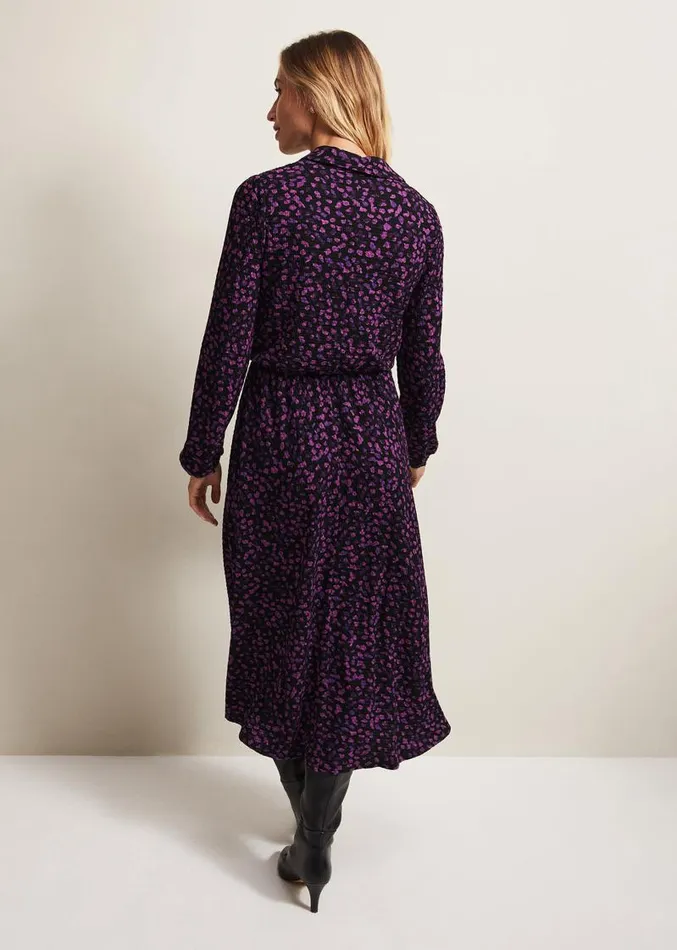 Loretta Floral Midi Dress Blackmulti Women Phase Eight Dresses