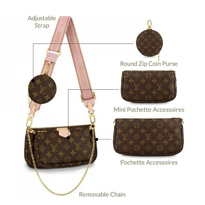 Louis Vuitton Shoulder and Totes Louis Vuitton M44840 MultiPochette Accessoires 8211 Louis Vuitton Handbag Store 8211 Women