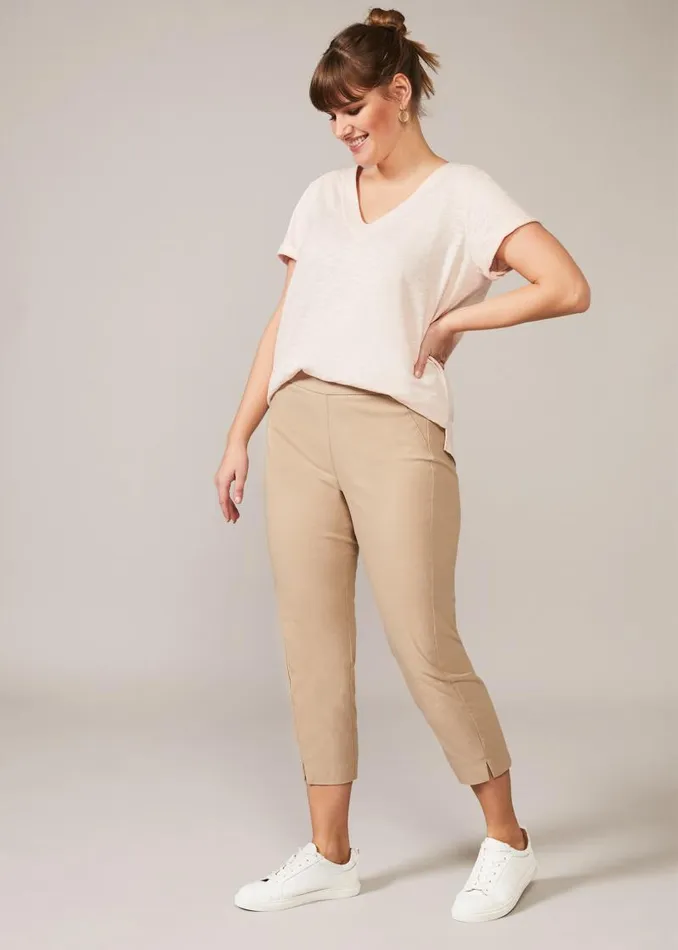 Louise Crop Trousers Stone Women Phase Eight Knitwear