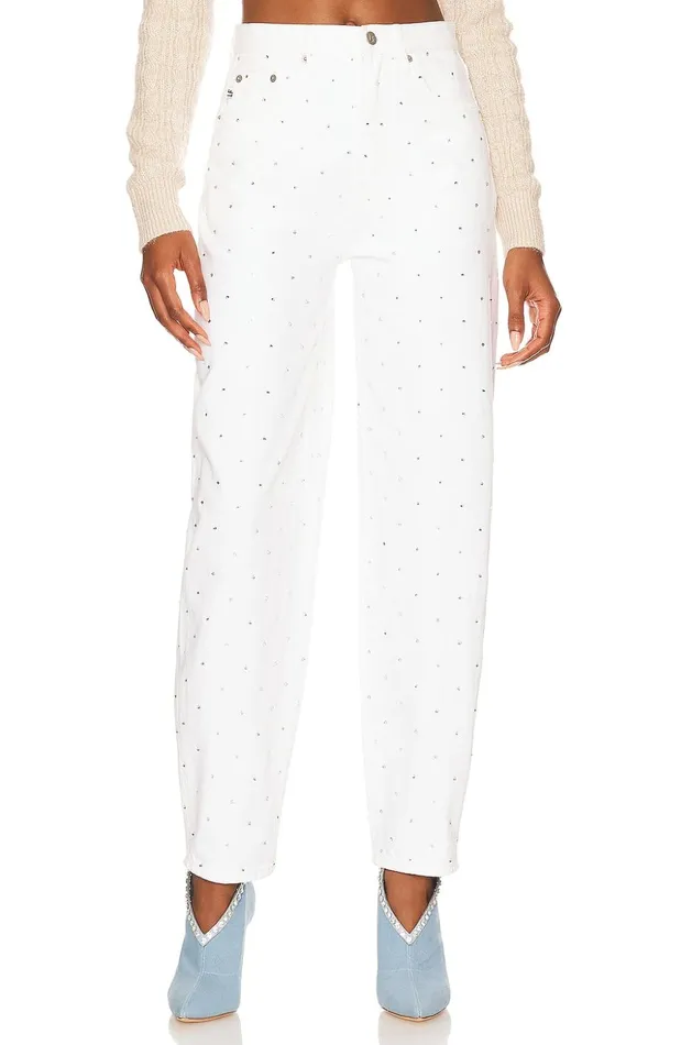 Lovers and Friends Denim Women Easton High Rise Balloon Leg Castle Embellish