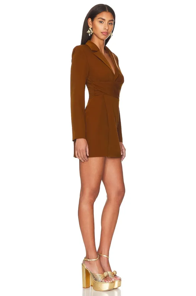 Lovers and Friends Dresses Women Christelle Mini Dress Mocha Brown Lovers and Friends Dresses Women Christelle Mini Dress Mocha Brown