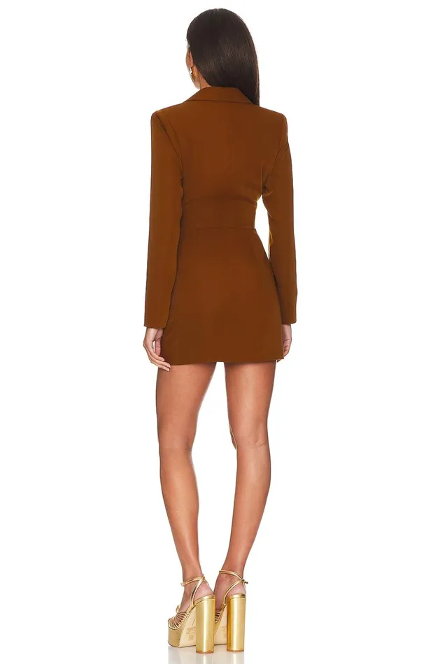 Lovers and Friends Dresses Women Christelle Mini Dress Mocha Brown Lovers and Friends Dresses Women Christelle Mini Dress Mocha Brown
