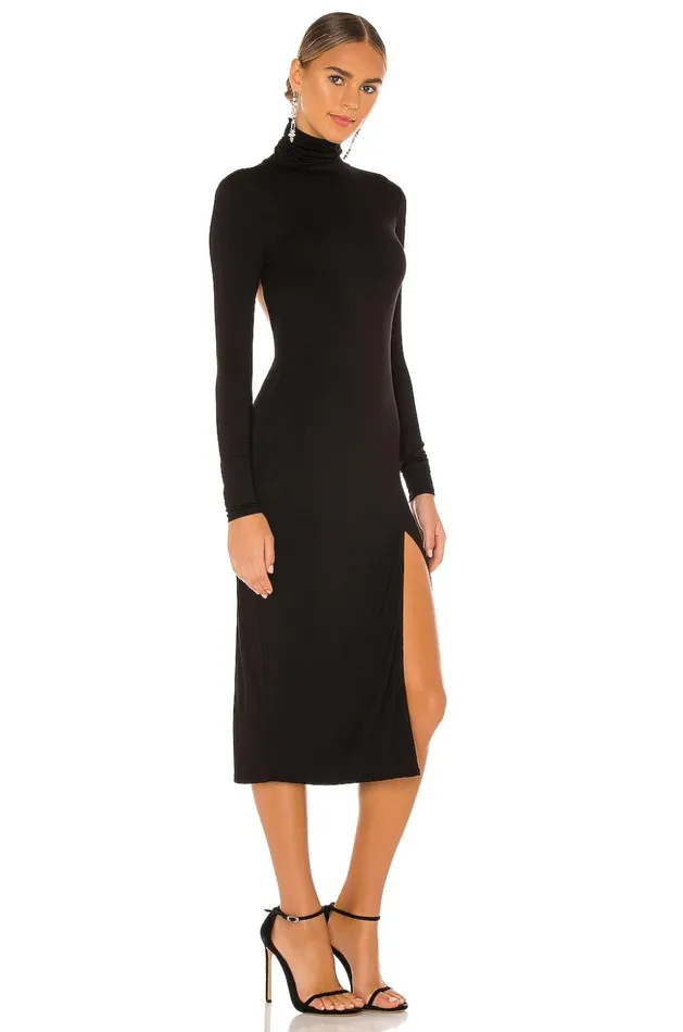 Lovers and Friends Dresses Women Gigi Midi Dress Black Lovers and Friends Dresses Women Gigi Midi Dress Black