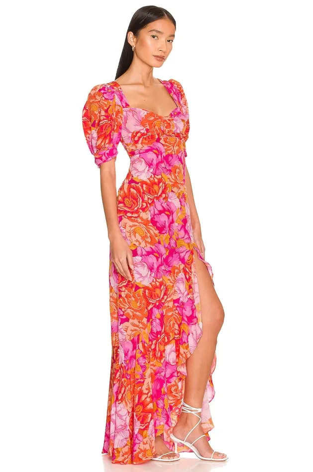 Lovers and Friends Dresses Women Morgan Dress Chai Floral Print Lovers and Friends Dresses Women Morgan Dress Chai Floral Print