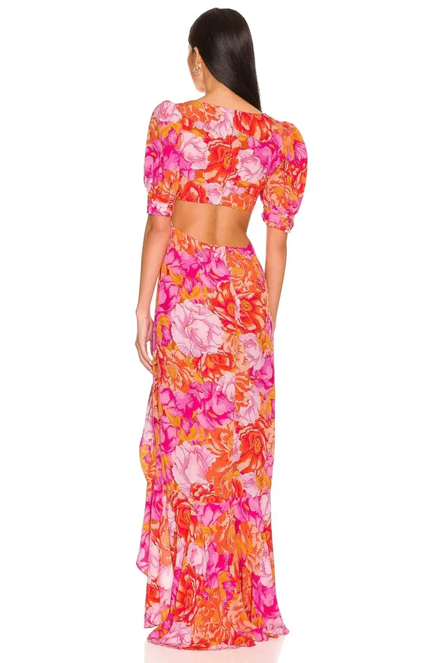Lovers and Friends Dresses Women Morgan Dress Chai Floral Print Lovers and Friends Dresses Women Morgan Dress Chai Floral Print