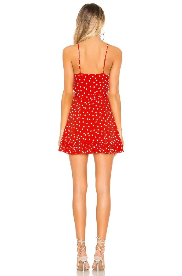Lovers and Friends Dresses Women Octavia Mini Dress Red and Ivory Lovers and Friends Dresses Women Octavia Mini Dress Red and Ivory
