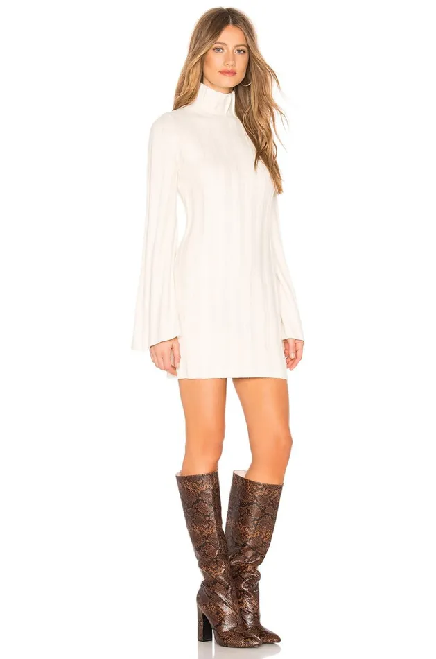 Lovers and Friends Dresses Women Taytay Sweater Dress Ivory Lovers and Friends Dresses Women Taytay Sweater Dress Ivory
