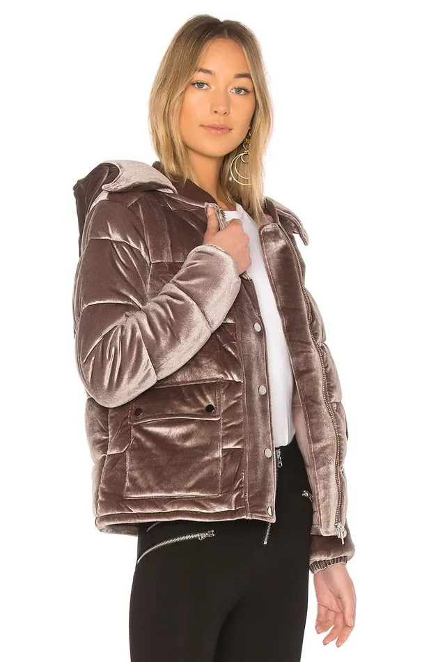 Lovers and Friends Jackets and Coats Women X REVOLVE Tulip Hooded Puffer Grey Taupe Lovers and Friends Jackets and Coats Women X REVOLVE Tulip Hooded Puffer Grey Taupe