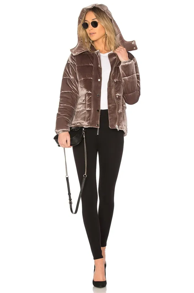Lovers and Friends Jackets and Coats Women X REVOLVE Tulip Hooded Puffer Grey Taupe Lovers and Friends Jackets and Coats Women X REVOLVE Tulip Hooded Puffer Grey Taupe