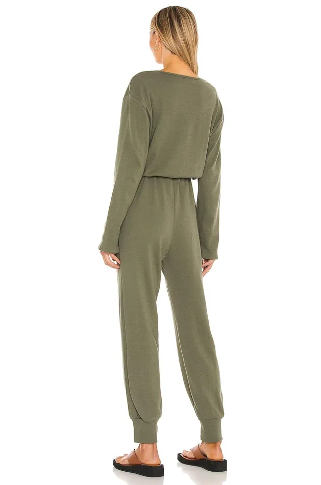 Lovers and Friends Jumpsuits Women Long Sleeve Henley Jumpsuit Army Green Lovers and Friends Jumpsuits Women Long Sleeve Henley Jumpsuit Army Green