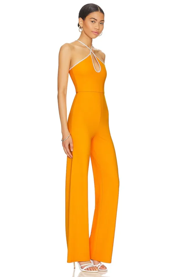 Lovers and Friends Jumpsuits Women Maddison Jumpsuit Orange and White Lovers and Friends Jumpsuits Women Maddison Jumpsuit Orange and White
