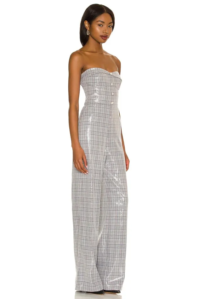 Lovers and Friends Jumpsuits Women Mischa Jumpsuit Grey Plaid Lovers and Friends Jumpsuits Women Mischa Jumpsuit Grey Plaid