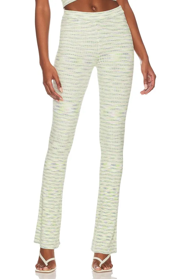 Lovers and Friends Pants Women Mara Knit Pants Lime Spacedye
