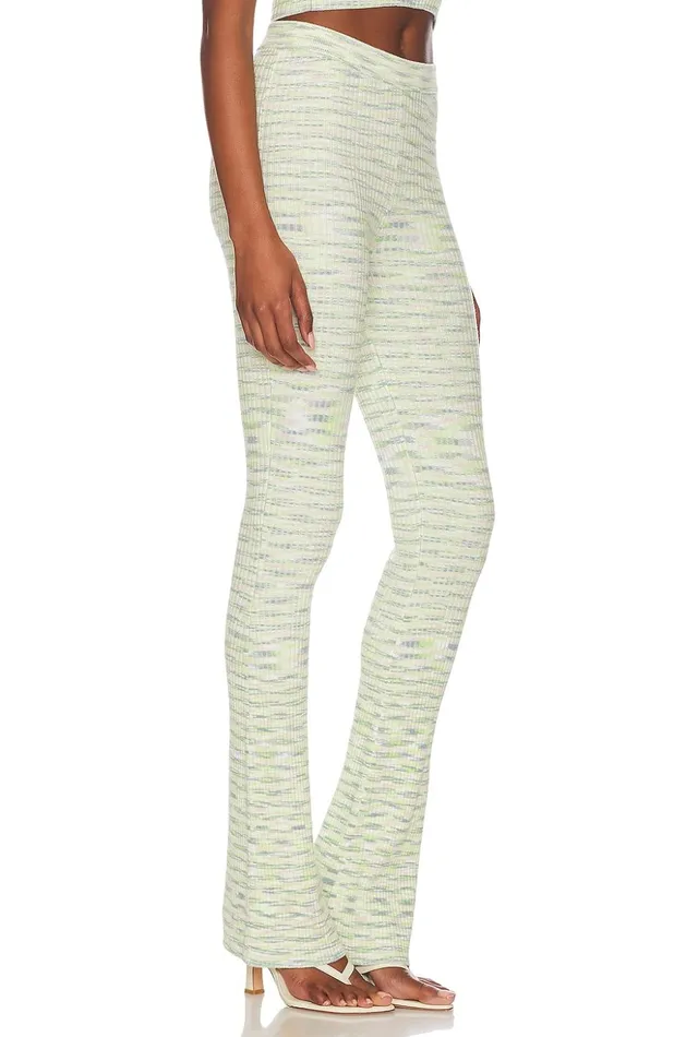 Lovers and Friends Pants Women Mara Knit Pants Lime Spacedye Lovers and Friends Pants Women Mara Knit Pants Lime Spacedye