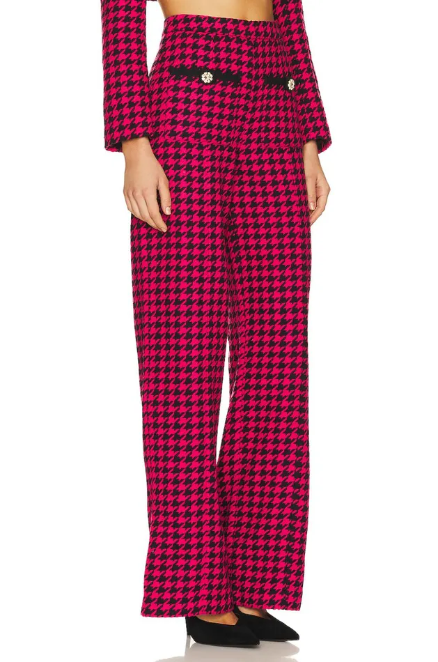 Lovers and Friends Pants Women Nadja Trouser Black and Pink Lovers and Friends Pants Women Nadja Trouser Black and Pink