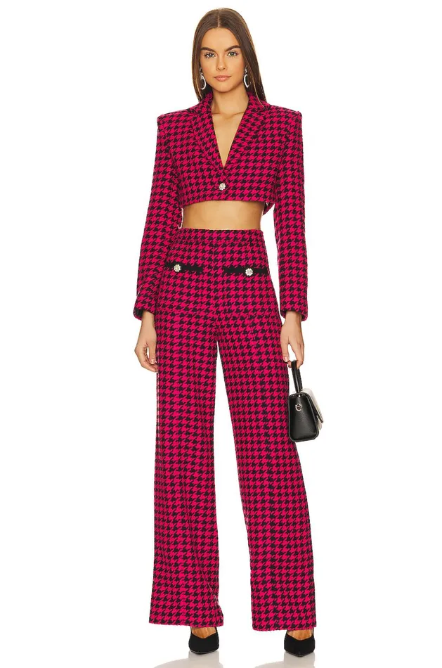 Lovers and Friends Pants Women Nadja Trouser Black and Pink Lovers and Friends Pants Women Nadja Trouser Black and Pink