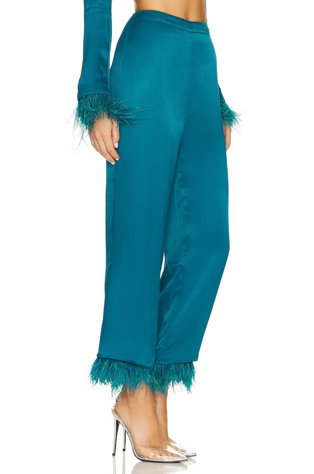 Lovers and Friends Pants Women Trish Pant Deep Cyan Lovers and Friends Pants Women Trish Pant Deep Cyan