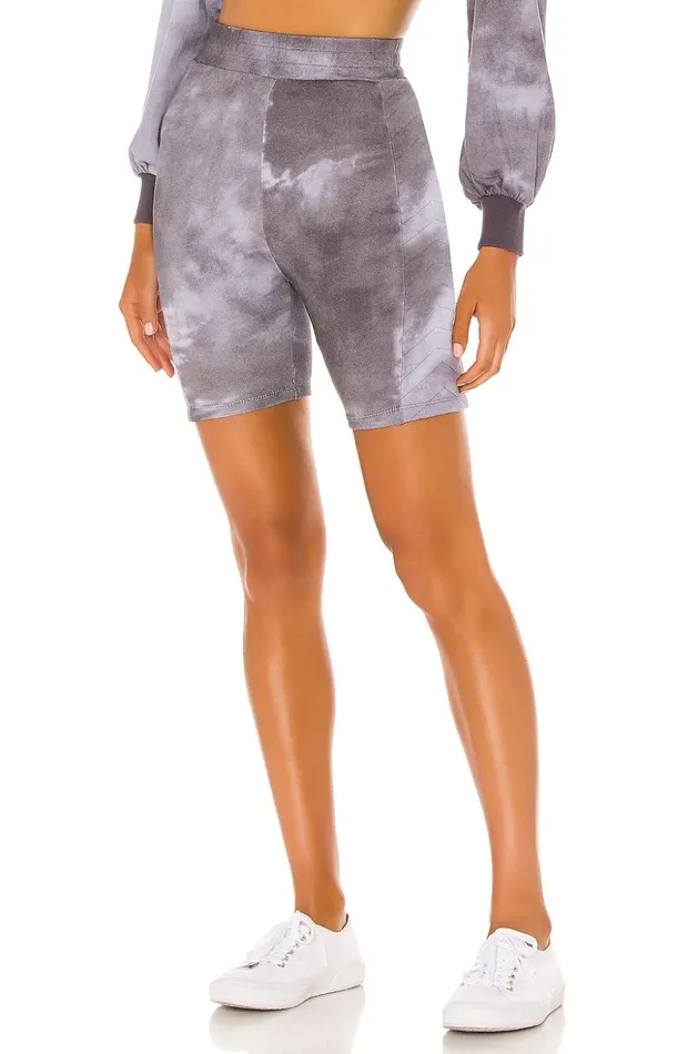 Lovers and Friends Shorts Women Ava Biker Short Black Tie Dye