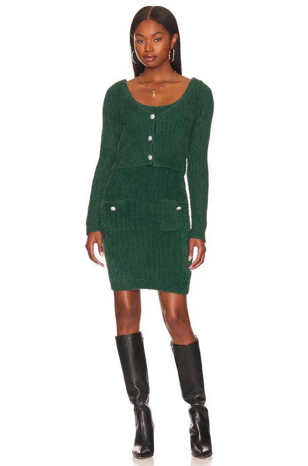 Lovers and Friends Sweaters and Knits Women Laina Mini Dress Dark Green Lovers and Friends Sweaters and Knits Women Laina Mini Dress Dark Green