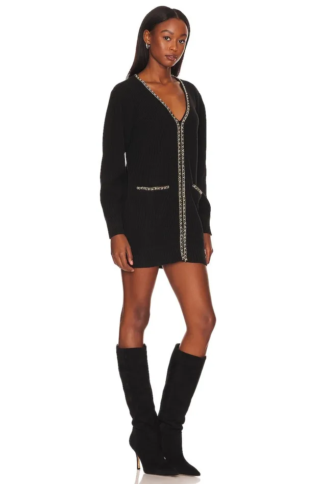 Lovers and Friends Sweaters and Knits Women Norina Cardigan Dress Black Lovers and Friends Sweaters and Knits Women Norina Cardigan Dress Black