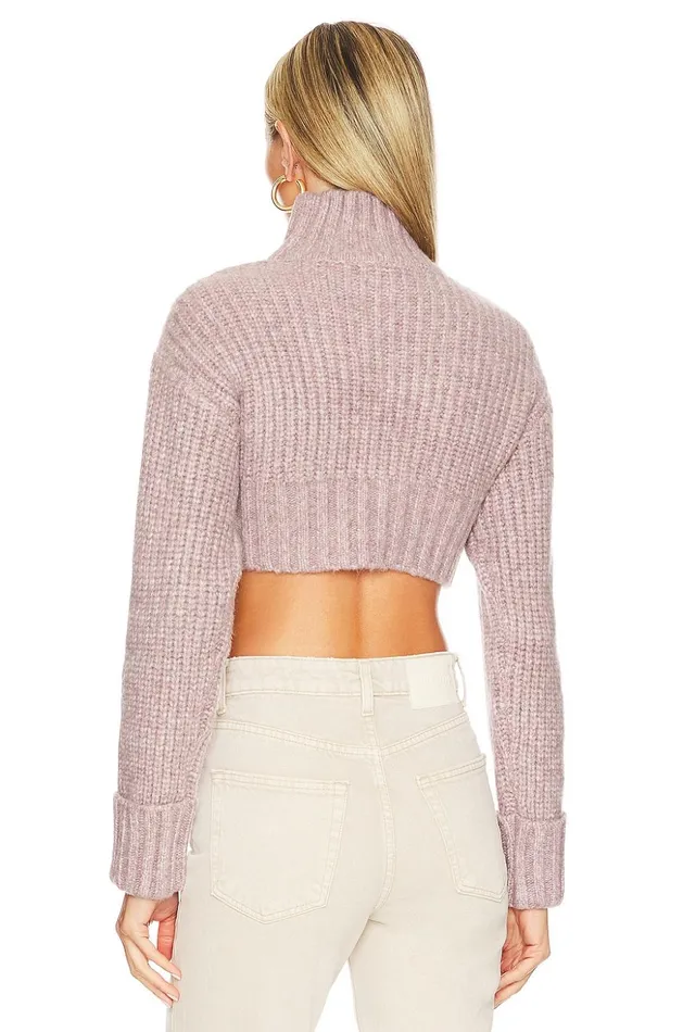 Lovers and Friends Sweaters and Knits Women Roni Cropped Cable Pullover Dusty Lilac Lovers and Friends Sweaters and Knits Women Roni Cropped Cable Pullover Dusty Lilac