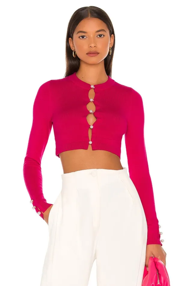 Lovers and Friends Sweaters and Knits Women Tara Micro Cardigan Hot Pink